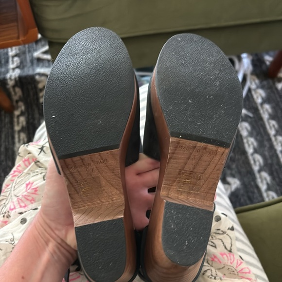 EUC Free People Cedar Leather Buckle Platform Wood Clogs, Black, Sz. 7 (EU37) - Picture 7 of 7